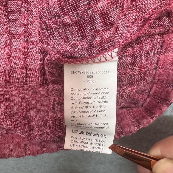 Shein Dress Bundle of 2 Girls 7Y Dusty Rose Ribbed Pullover Long Sleeve Velvet - Picture 4 of 8